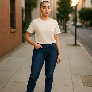 Measure & Made Dark Wash Denim Jeans Slim‎ Fit Stretch Womens Size 29